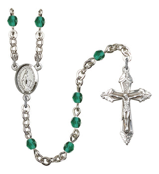 Silver-Plated 4mm Miraculous Rosary