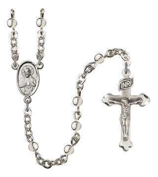 Silver Plated 4mm Scapular Rosary