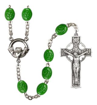 Silver-Plated Shamrock Rosary