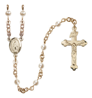 14 Karat Gold-Filled 4mm Faux Pearl Miraculous Rosary