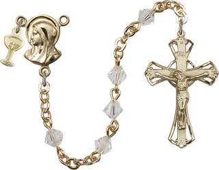 Silver Plated Rosary with 5mm Crystal beads