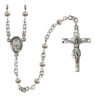 Sterling Silver 4mm Miraculous Rosary