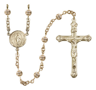 14 Karat Gold 5mm Miraculous Rosary