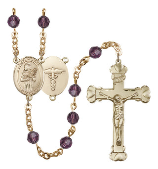 Gold-Plated 6mm Saint Agatha / Nurse Rosary