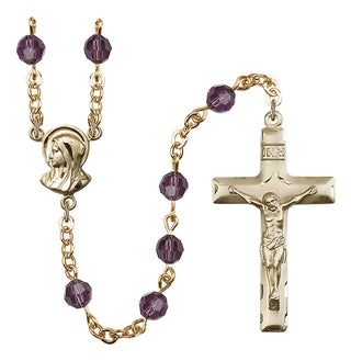 Gold-Plated 6mm Madonna Rosary