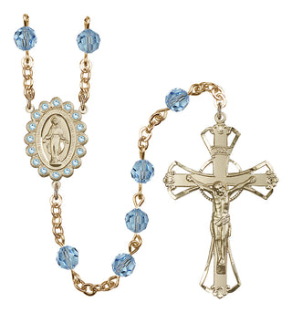 Gold-Plated 6mm Miraculous Rosary