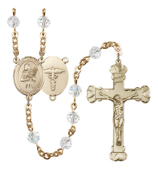 Gold-Plated 6mm Saint Agatha / Nurse Rosary