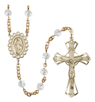 Gold-Plated 6mm Miraculous Rosary