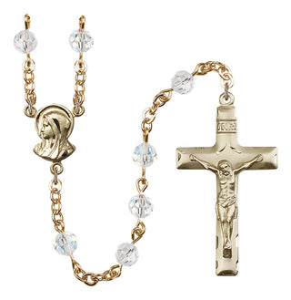 Gold-Plated 6mm Madonna Rosary