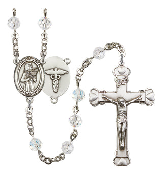 Silver-Plated 6mm Saint Agatha / Nurse Rosary