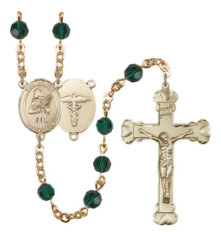 Gold-Plated 6mm Saint Agatha / Nurse Rosary