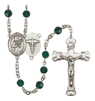 Silver-Plated 6mm Saint Agatha / Nurse Rosary