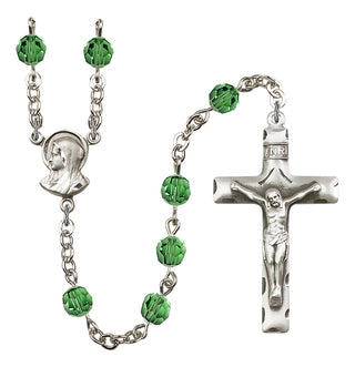 Silver-Plated 6mm Madonna Rosary