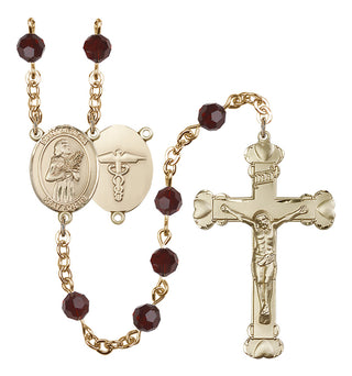 Gold-Plated 6mm Saint Agatha / Nurse Rosary