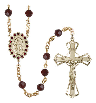 Gold-Plated 6mm Miraculous Rosary