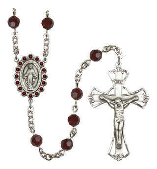 Silver-Plated 6mm Miraculous Rosary