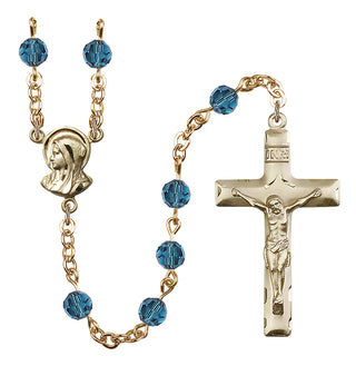 Gold-Plated 6mm Madonna Rosary