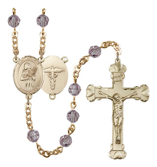 Gold-Plated 6mm Saint Agatha / Nurse Rosary