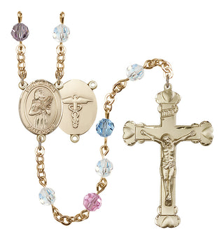 Gold-Plated 6mm Saint Agatha / Nurse Rosary