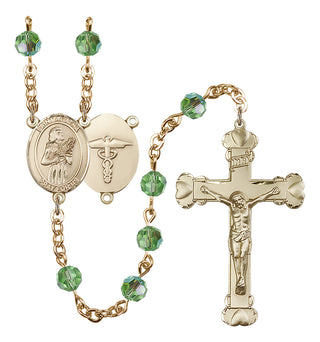 Gold-Plated 6mm Saint Agatha / Nurse Rosary