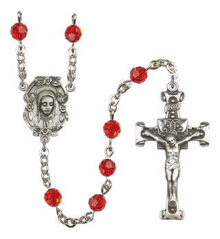 Silver-Plated 6mm Madonna Rosary