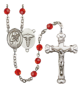 Silver-Plated 6mm Saint Agatha / Nurse Rosary