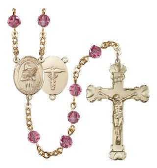 Gold-Plated 6mm Saint Agatha / Nurse Rosary