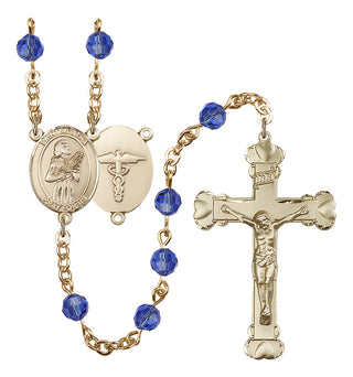 Gold-Plated 6mm Saint Agatha / Nurse Rosary