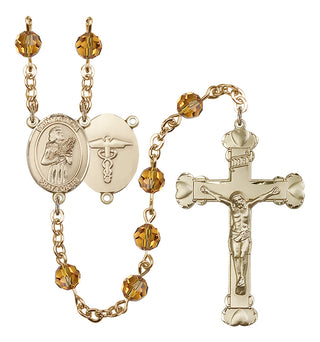 Gold-Plated 6mm Saint Agatha / Nurse Rosary