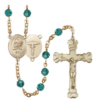 Gold-Plated 6mm Saint Agatha / Nurse Rosary