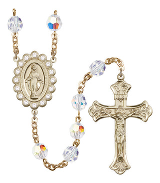 Gold-Plated 8mm Miraculous Rosary
