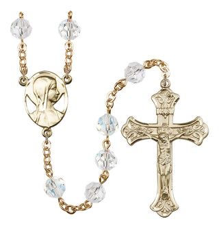 Gold-Plated 8mm Madonna Rosary