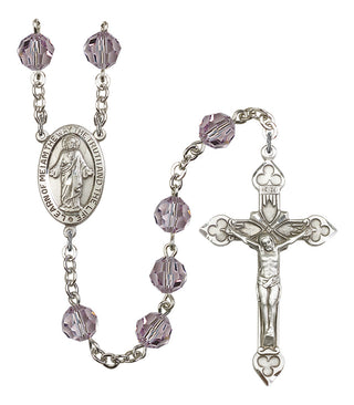 Silver-Plated 8mm Scapular Rosary