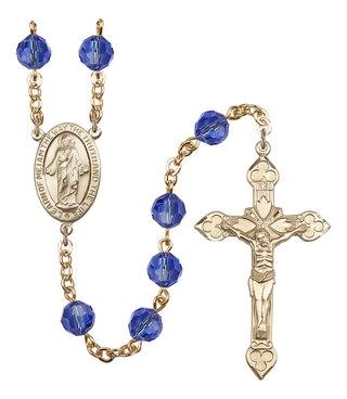 Gold-Plated 8mm Scapular Rosary