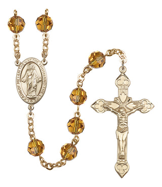 Gold-Plated 8mm Scapular Rosary