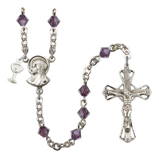 Silver-Plated 5mm Madonna Rosary
