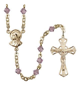 Gold-Plated 5mm Madonna Rosary