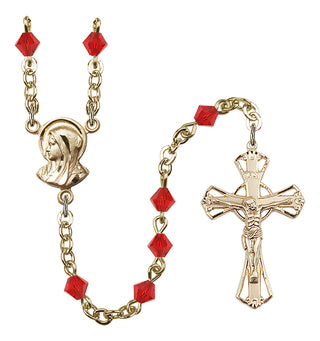 Gold-Plated 5mm Madonna Rosary
