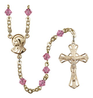 Gold-Plated 5mm Madonna Rosary