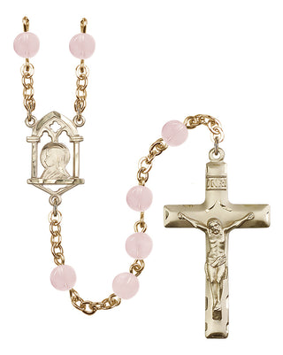 Gold-Plated 6mm Madonna Mary Rosary
