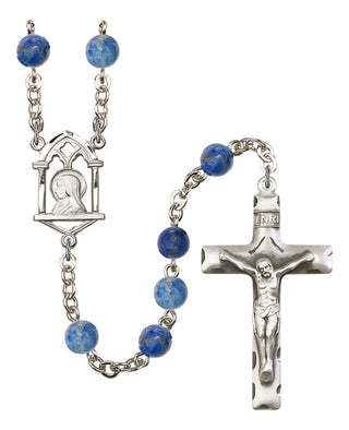 Silver-Plated 6mm Madonna Mary Rosary