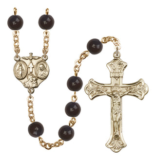 Gold-Plated 8mm 3-Way Rosary