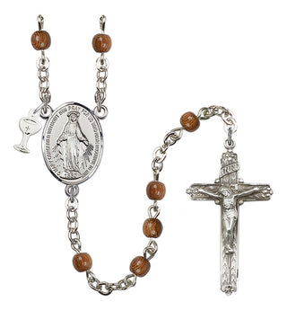 Silver-Plated 4mm Miraculous Rosary