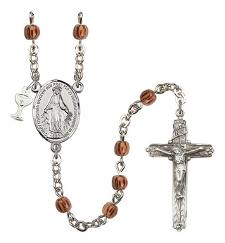 Silver-Plated 4mm Miraculous Rosary