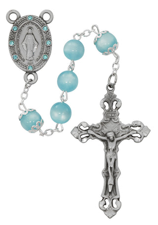 Blue Cats Eye Rosary