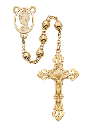 Gold Plate Metal Rosary