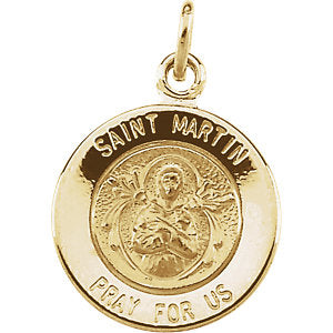 14K Yellow Gold St. Martin De Porres Pendant
