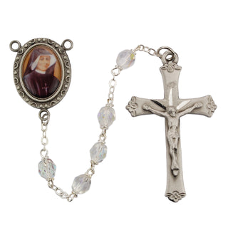 St Faustina Rosary - Engravable