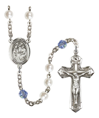 Silver-Plated 6mm Holy Family Rosary