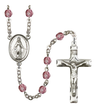 Silver-Plated 6mm Miraculous Rosary